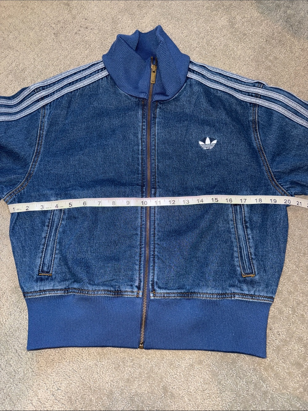 NWT adidas Originals Firebird Denim Track Jacket - Picture 11 of 13